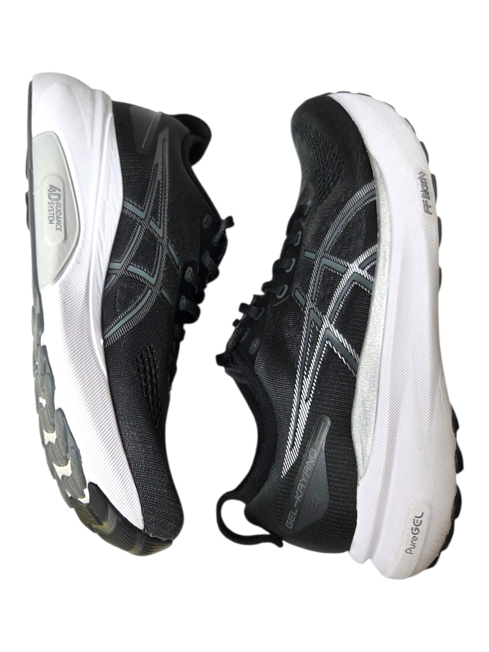ASICS GEL-Kayano 31 Black Gray White Running Shoes 8.5 Narrow Comfort Support
